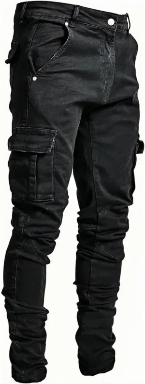 ABSECAI Men's Ripped Jeans Slim Fit Skinny Stretch Jeans Pant