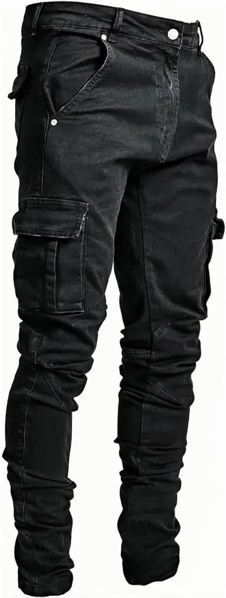 ABSECAI Men's Ripped Jeans Slim Fit Skinny Stretch Jeans Pant