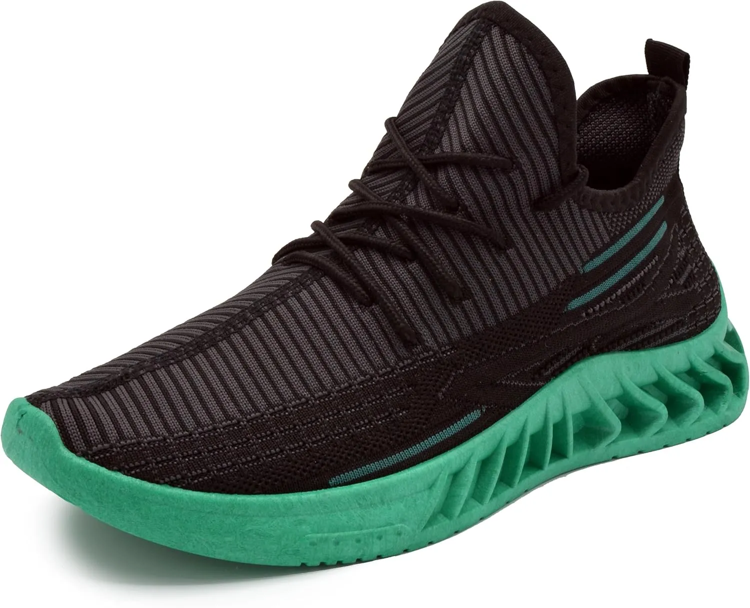 AKADEMIKS Men's Fit Knit Jogger Sneakers, Breathable Running Shoes for Athletic and Casual Wear