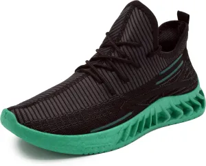 AKADEMIKS Men's Fit Knit Jogger Sneakers, Breathable Running Shoes for Athletic and Casual Wear