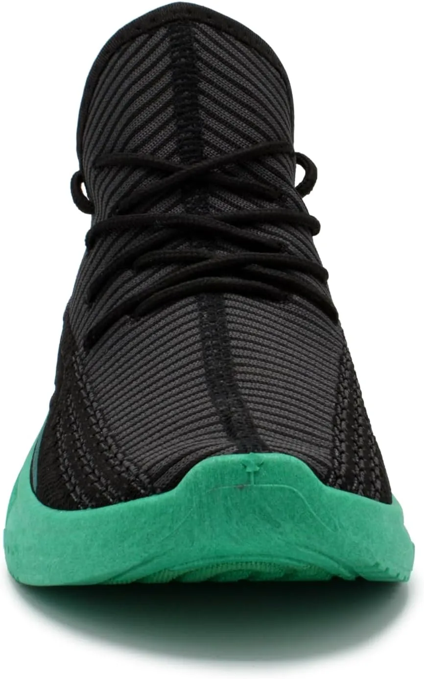 AKADEMIKS Men's Fit Knit Jogger Sneakers, Breathable Running Shoes for Athletic and Casual Wear