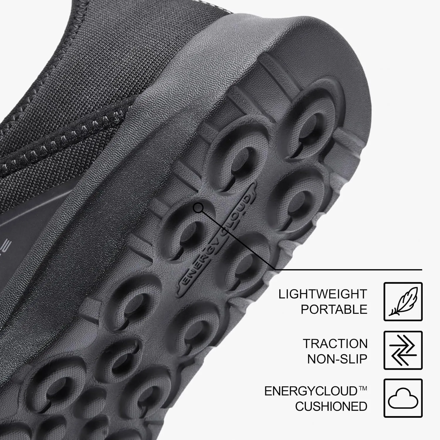 ALEADER Men's Energycloud Slip On Running Walking Shoes Cushion Lightweight Sneakers