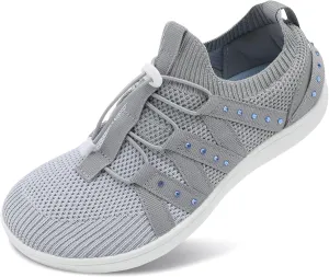 Besroad Womens Slip On Walking Shoes Wide Toe Barefoot Shoes Minimalist Zero Drop Shoes Breathable Tennis Shoes Fashion Casual Sneakers