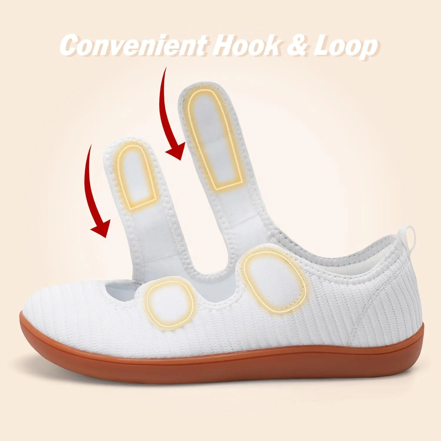 Besroad Womens Walking Shoes Wide Diabetic Shoes Adjustable Barefoot Casual Sneakers Breathable Zero Drop Arthritis Edema Sneakers Indoor Outdoor