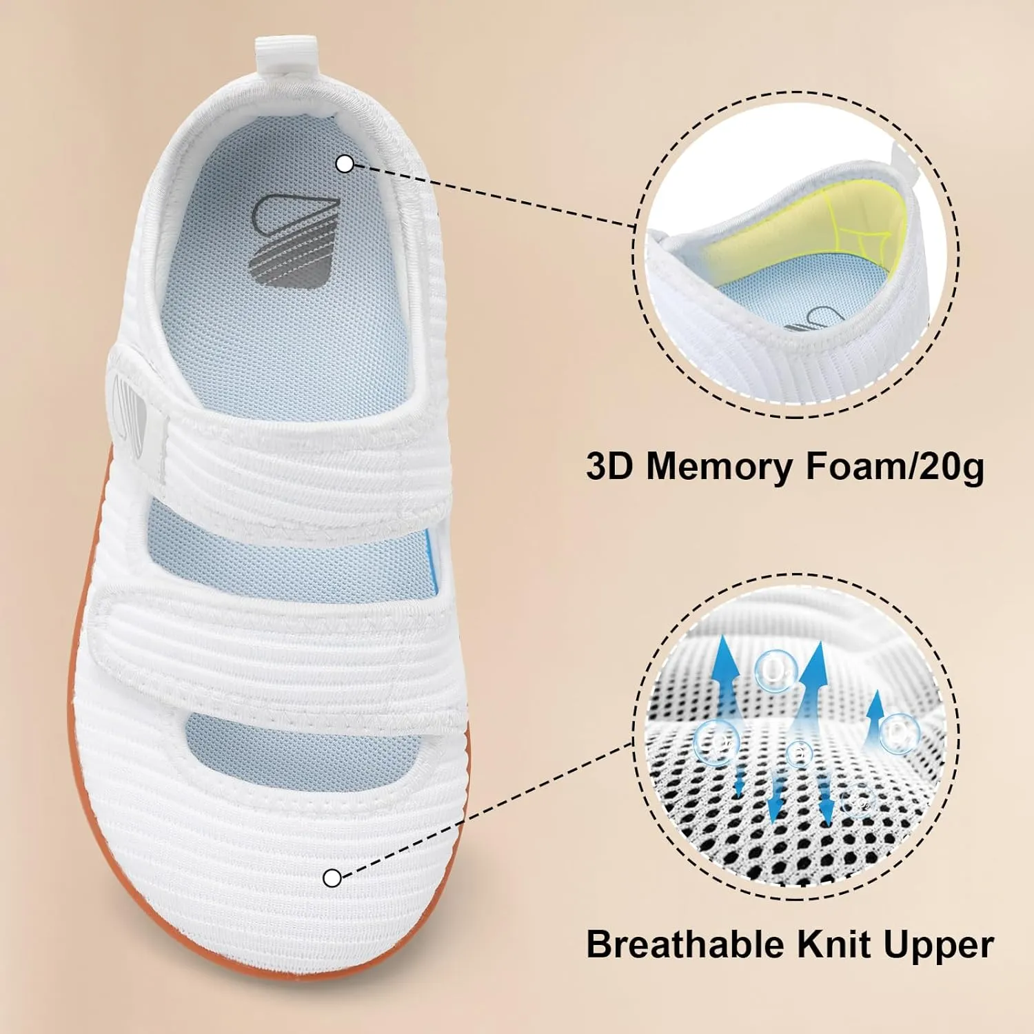Besroad Womens Walking Shoes Wide Diabetic Shoes Adjustable Barefoot Casual Sneakers Breathable Zero Drop Arthritis Edema Sneakers Indoor Outdoor
