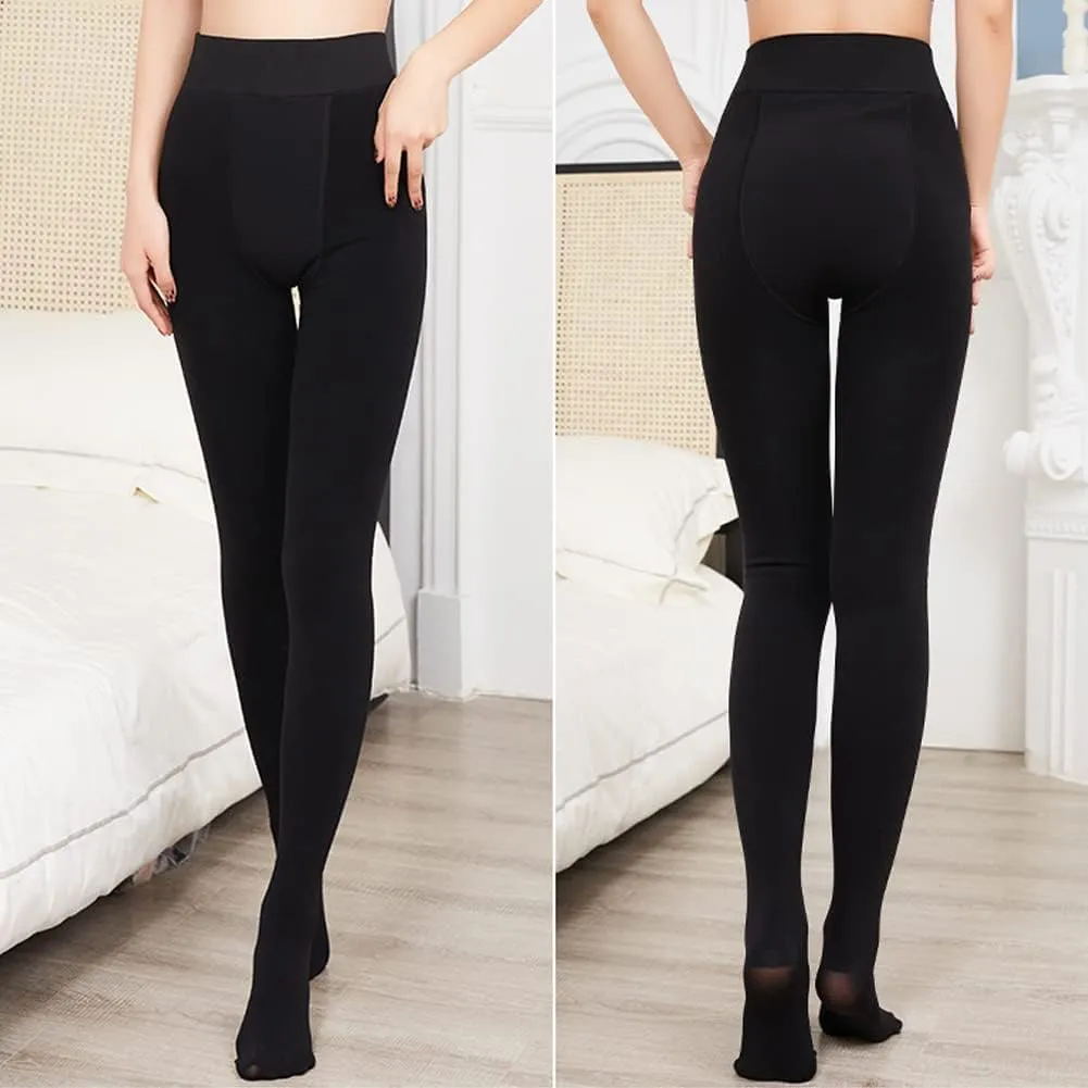 Blostirno Women's Fleece Lined Tights Thermal Pantyhose Leggings Opaque Winter Warm Thick Stockings Tights