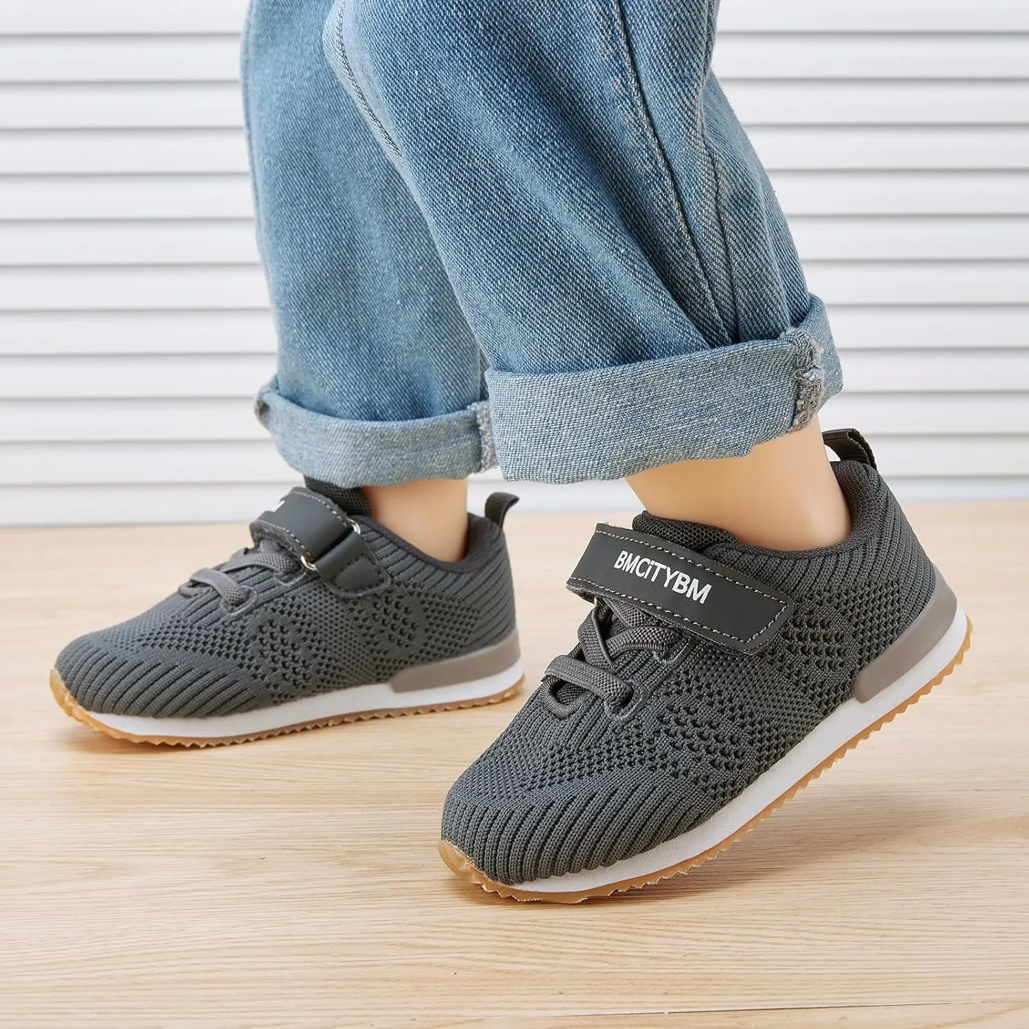 BMCiTYBM Toddler Shoes Boys Girls Barefoot Shoes Kids Breathable Sneakers Tennis Shoes for Running Walking Athletic Sports