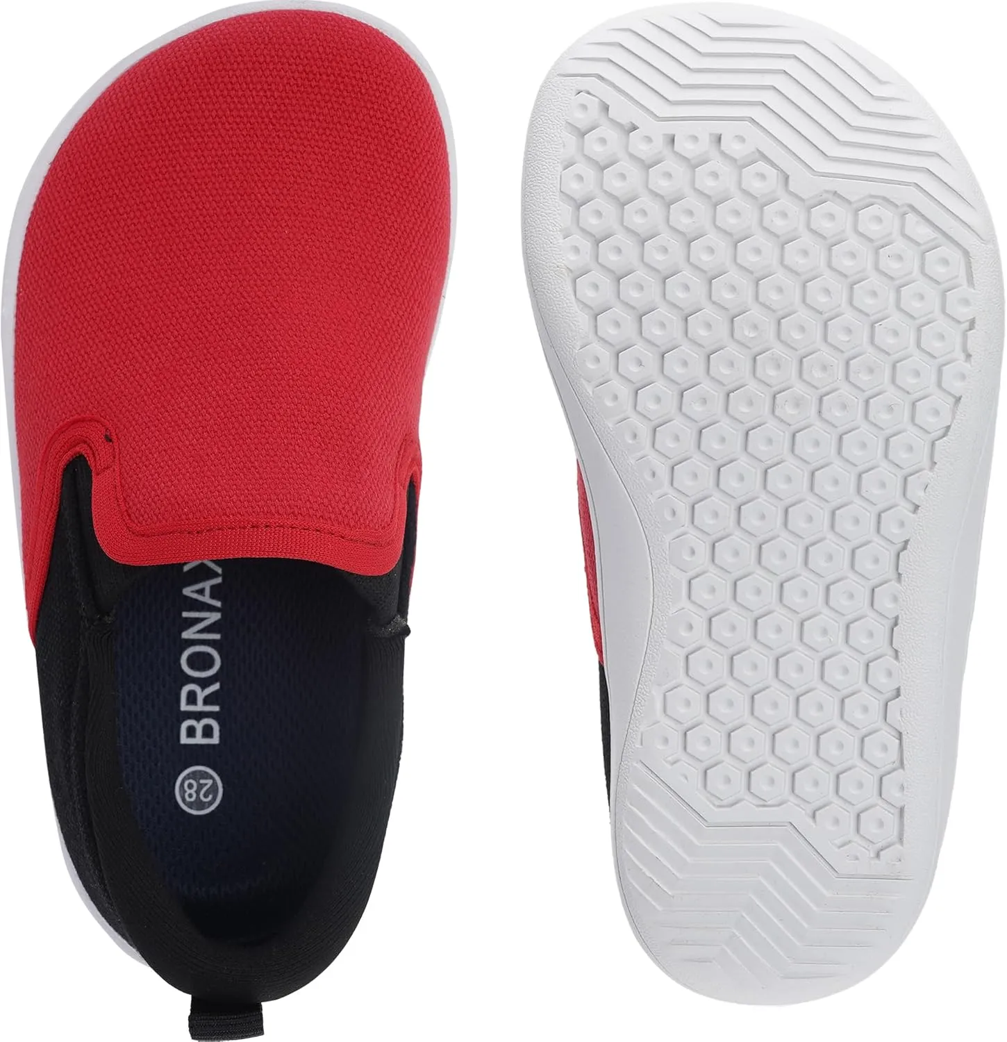 BRONAX X WHITIN Toddler/Little Kid Wide Toe Box Barefoot Shoes | Minimalist Sneakers for Boys/Girls | Zero Drop