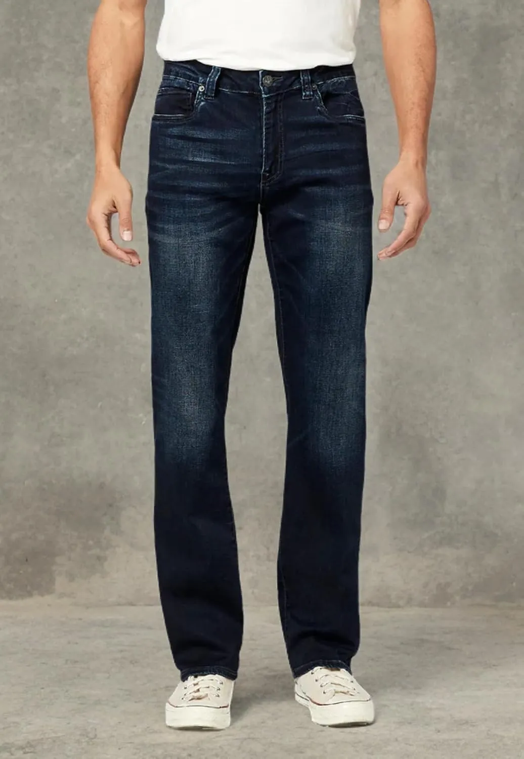 Buffalo David Bitton Men's Relaxed Straight Leg Driven Jean with Stretch Fabric