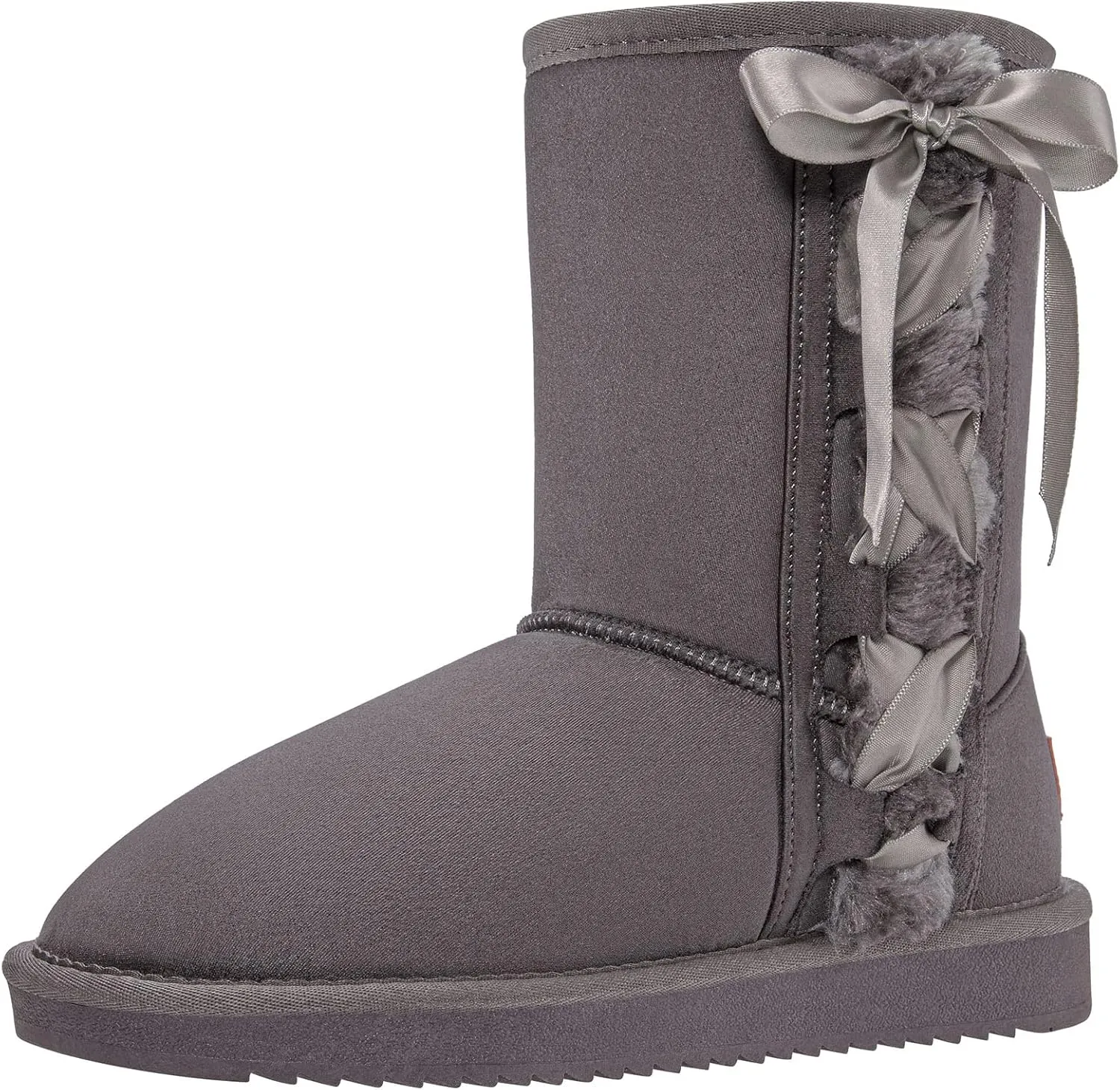 CAMEL CROWN Women's Foldable Snow Boots Warm Fur Winter Boots Mid-Calf Zipper House Slippers Boots Classic Mini Short Boots for Outdoor