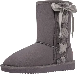CAMEL CROWN Women's Foldable Snow Boots Warm Fur Winter Boots Mid-Calf Zipper House Slippers Boots Classic Mini Short Boots for Outdoor