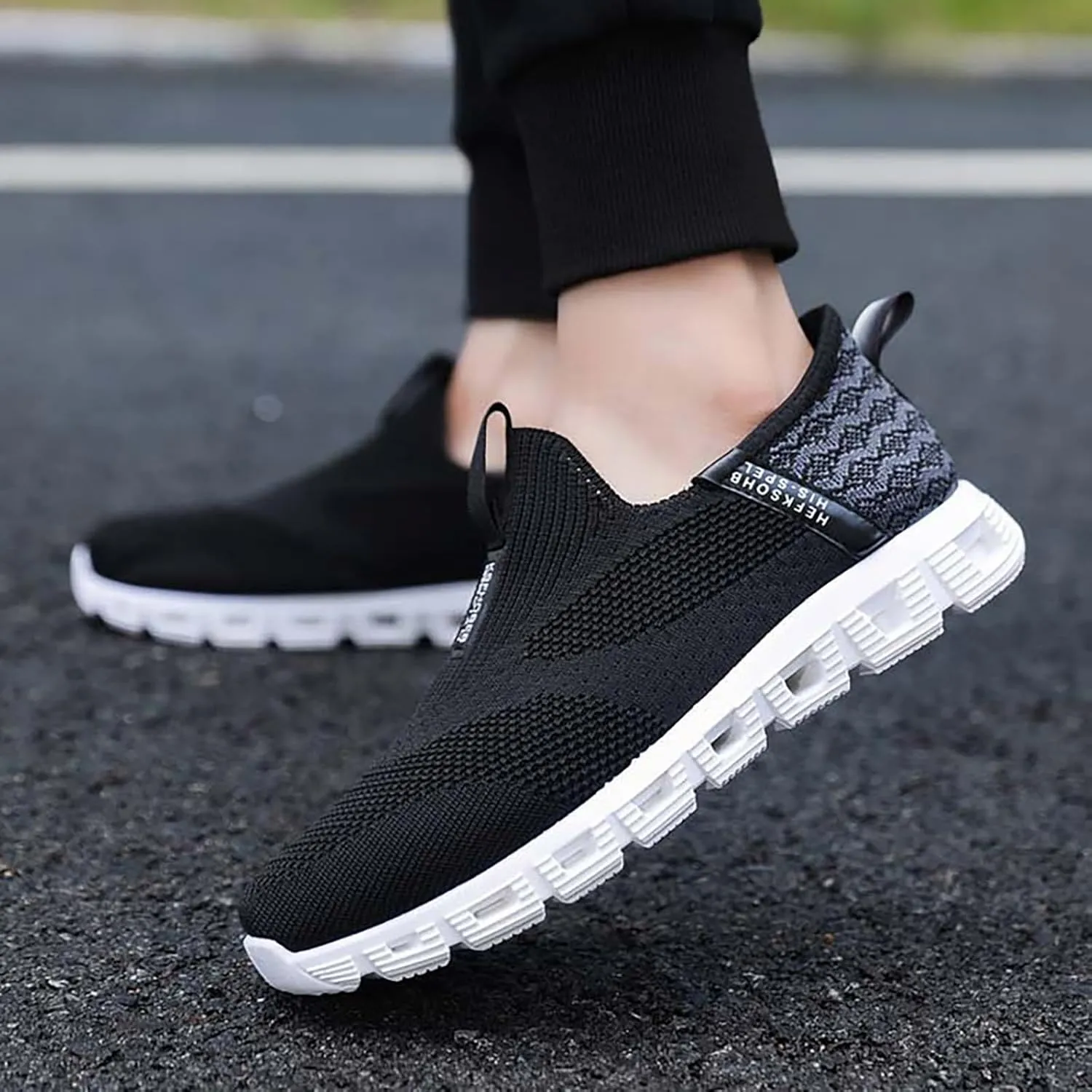 Casual Shoes for Men Soft Cushions Athletic Comfortable Mountaineering Solid Color Driving Mens Sneaker