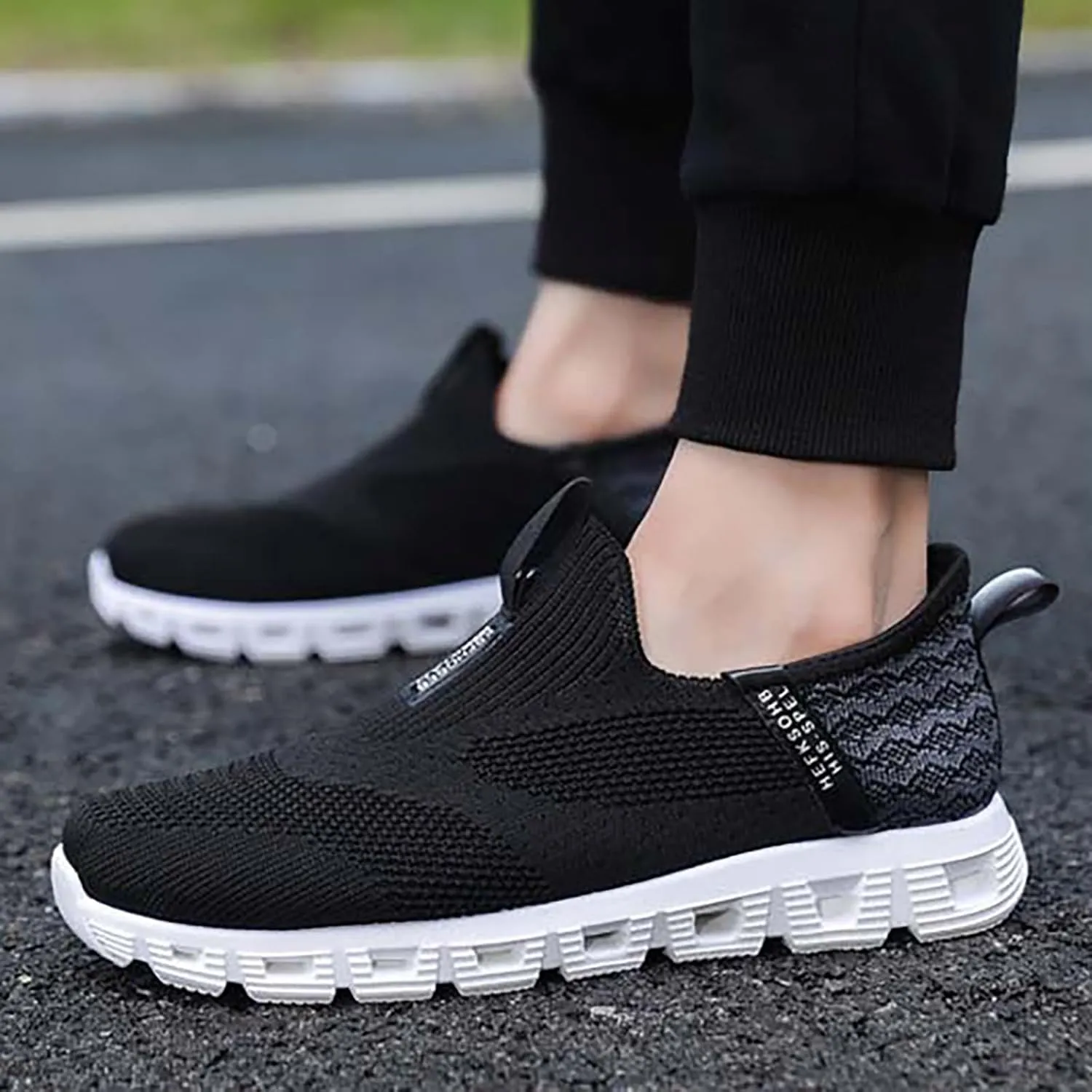 Casual Shoes for Men Soft Cushions Athletic Comfortable Mountaineering Solid Color Driving Mens Sneaker