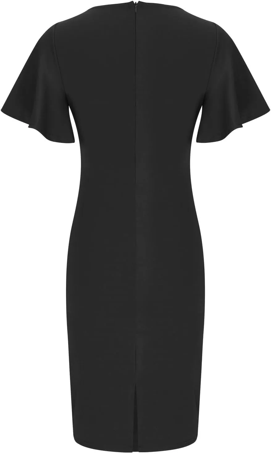 Cocktail Dresses for Women Plus Size Petal Sleeve Empire Waist Ruched Bodycon Dress Sexy Elegant Club Party Dresses