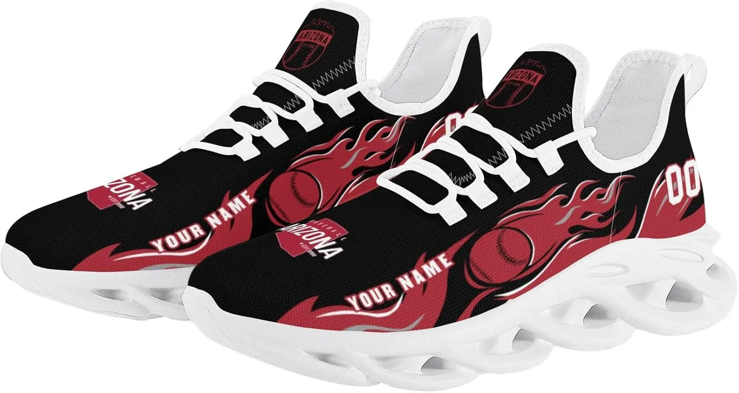Custom Baseball Flex Control Sneakers Personalized Fan Men's Breathable Name Number Gift Workout Athletic Gym Slip-on Shoes
