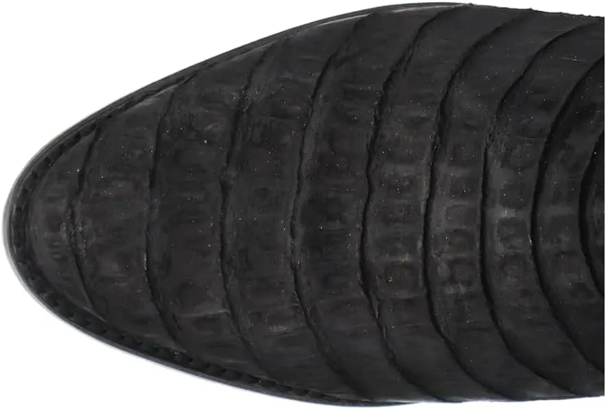 Dan Post Boots Mens Makara Alligator Round Toe Pull On Dress Boots Mid Calf - Black