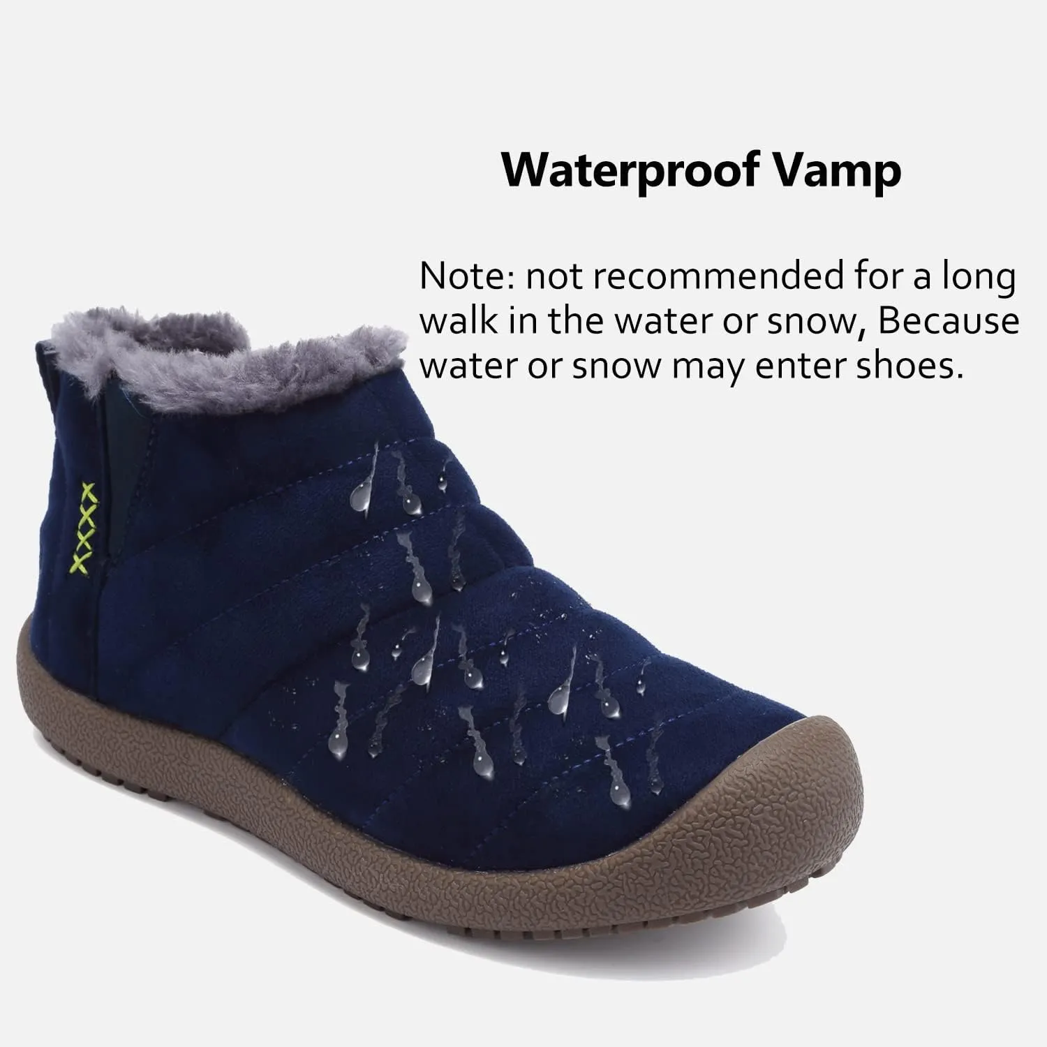 DimaiGlobal Men's Snow Boots Winter Boots Warm Ankle Boots Slip On Fur Lined Booties Water Resistant Outdoor Walking Shoes 6-13US