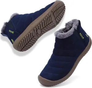 DimaiGlobal Men's Snow Boots Winter Boots Warm Ankle Boots Slip On Fur Lined Booties Water Resistant Outdoor Walking Shoes 6-13US