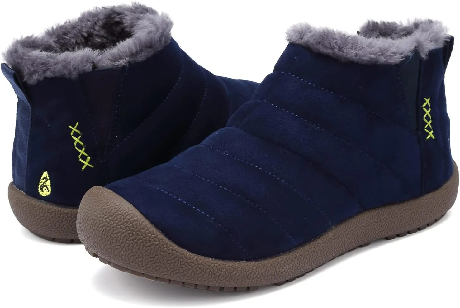 DimaiGlobal Men's Snow Boots Winter Boots Warm Ankle Boots Slip On Fur Lined Booties Water Resistant Outdoor Walking Shoes 6-13US