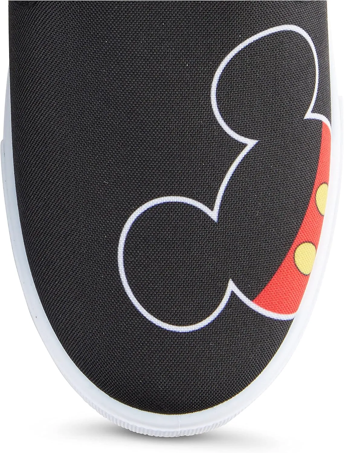 Disney Ladies Mickey and Minnie Shoes - Ladies Classic Mickey and Minnie Mouse Slip On Sneakers Mickey and Minnie Mouse Canvas Slip On Sneakers