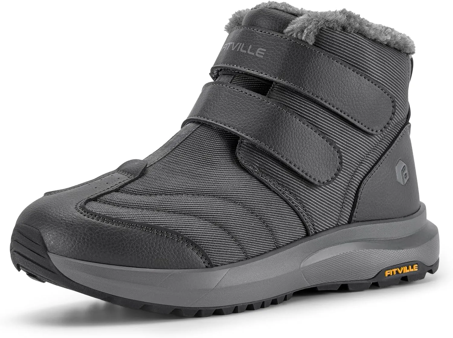 FitVille Mens Extra Wide Snow Boots Outdoor Mens Winter Wide Boots, Lightweight Wide Width Mens Winter Boots Waterproof Insulated V3