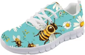 Forchrinse Cute Pug Love Print Sport Gym Running Shoes Unisex Walking Shoes Lightweight Lace Up Athletic Sneakers