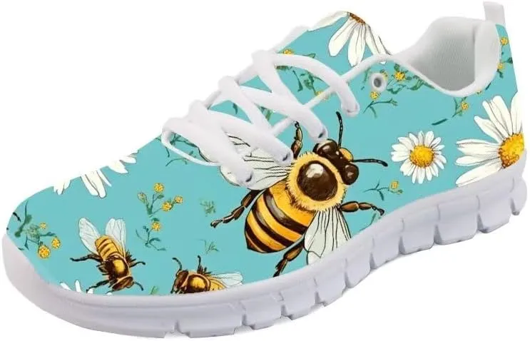 Forchrinse Cute Pug Love Print Sport Gym Running Shoes Unisex Walking Shoes Lightweight Lace Up Athletic Sneakers