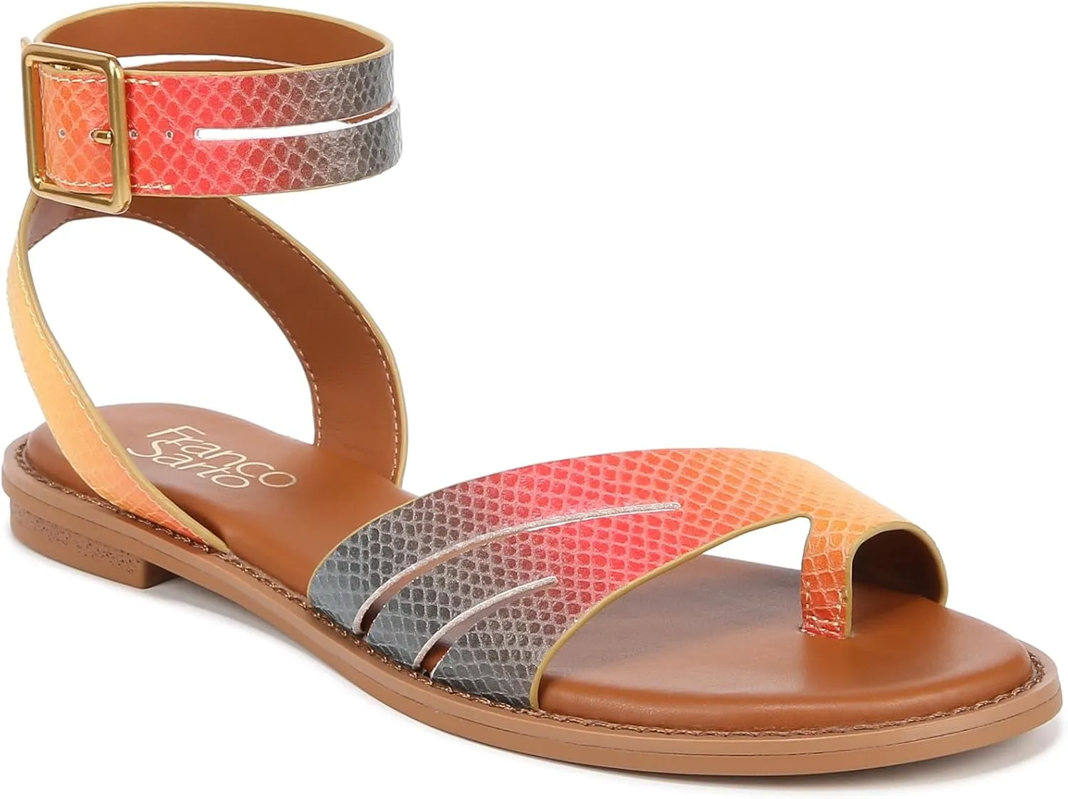 Franco Sarto Women's Greene Ankle Strap Flat Sandals