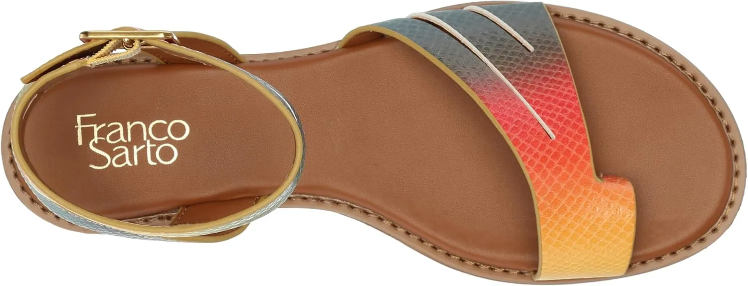 Franco Sarto Women's Greene Ankle Strap Flat Sandals