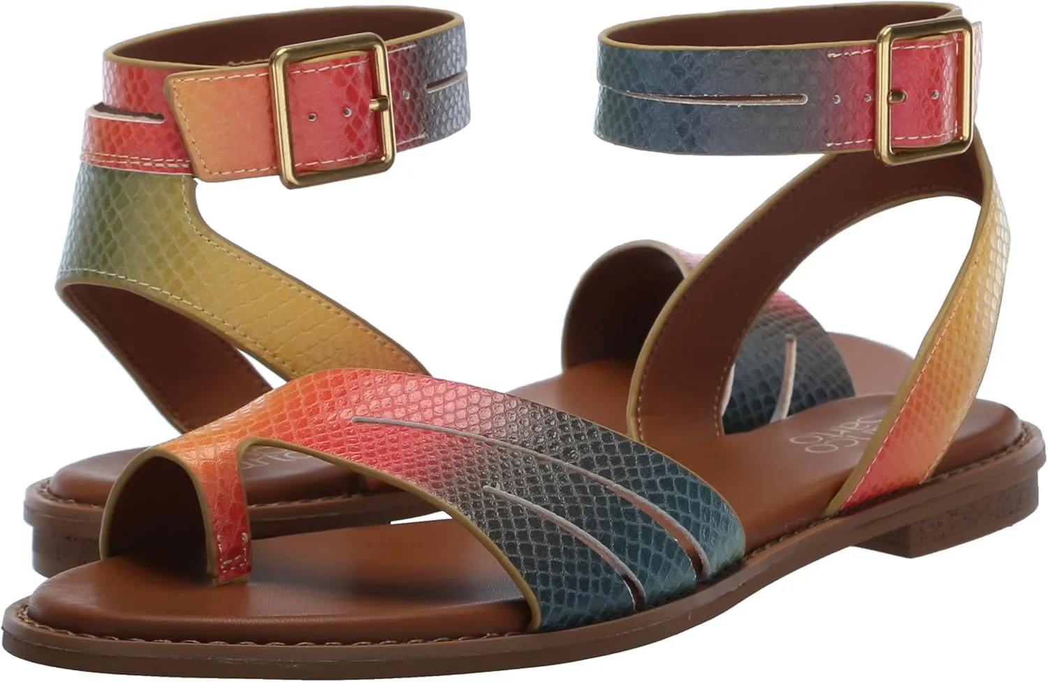 Franco Sarto Women's Greene Ankle Strap Flat Sandals