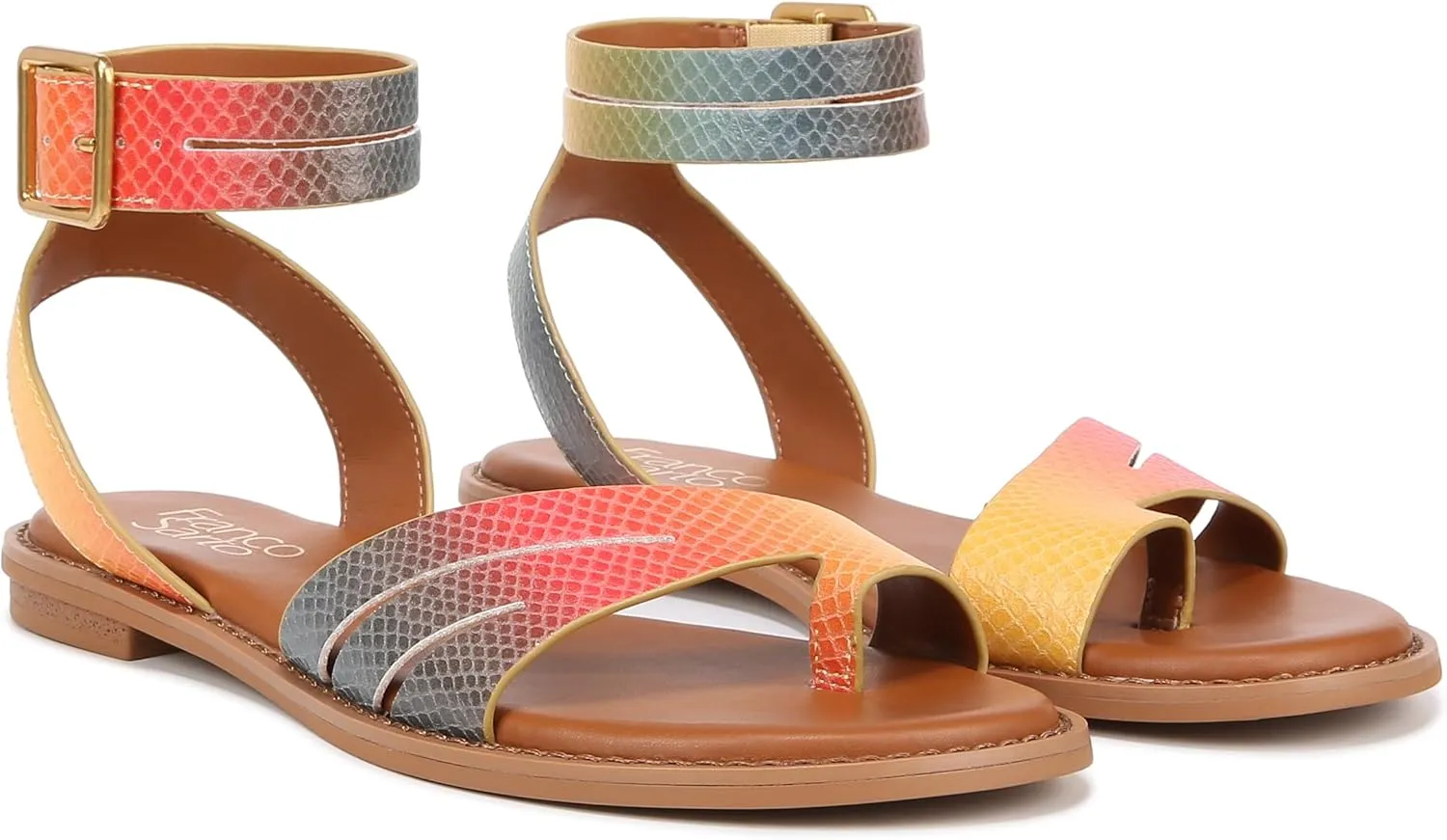 Franco Sarto Women's Greene Ankle Strap Flat Sandals