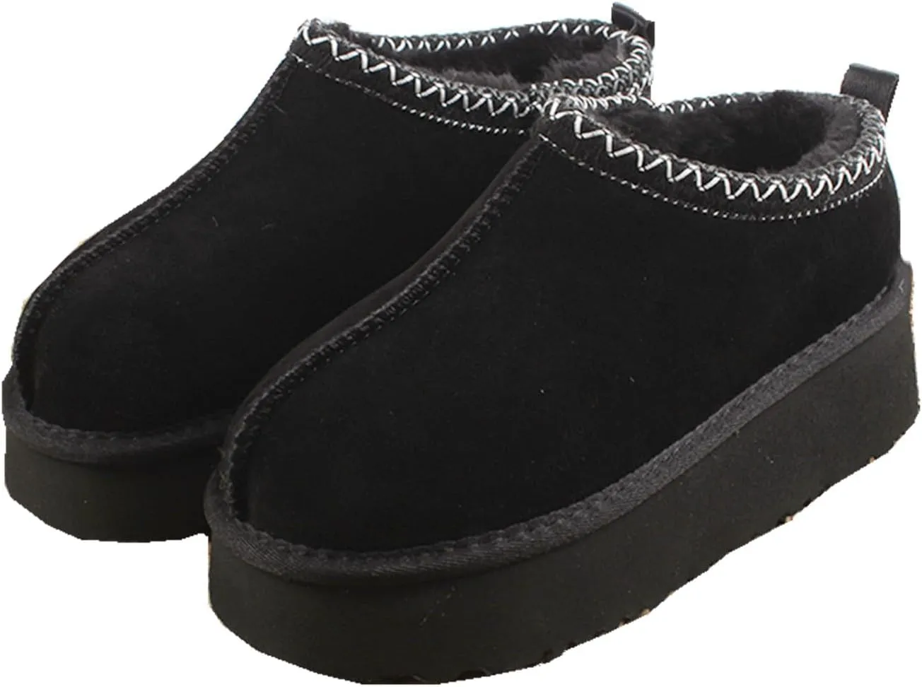 Gegefur Women's Snow Boots Platform Boot Fur Lined Slip On Short Boots