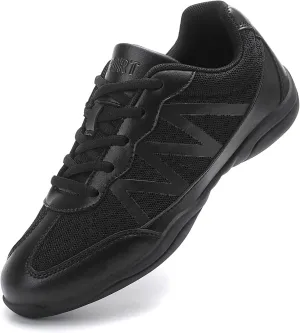 Girls Cheer Shoes Black Breathable Cheerleading Shoes Non-Slip for Cheer Competitions, Practice, Dance, Gymnastics Size Little Kid 12 to Women 11.5