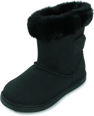 Girls Winter Boots – Faux Fur Lining, Durable Eco-Leather, Easy Hook-and-Loop Closure, Stylish and Warm for Toddlers