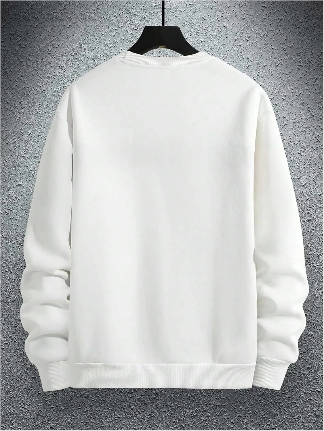 GORGLITTER Men's Letter Graphic Sweatshirt Crewneck Oversized Long Sleeve Drop Shoulder Pullover Top