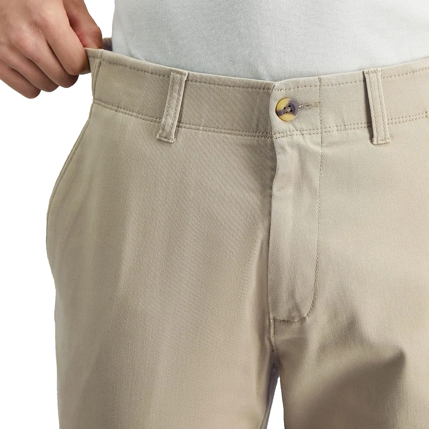 Haggar Men's Life Khaki Comfort Flat Front Straight Fit Chino Pant