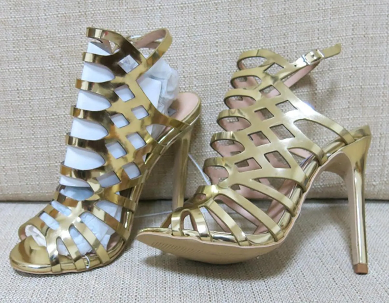Hanfike Sexy Slingback High Heels Open Toe Evening Prom Formal Party Dressy Sandals