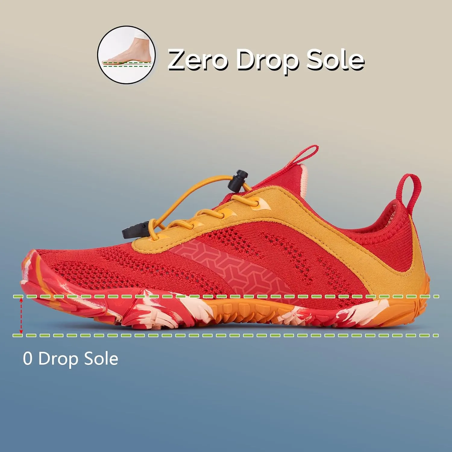 HiGropcore Barefoot Shoes Women Men Hike Minimalist Shoes Wide Toe Box Zero Drop Grounded Footwear for Hiking Walking Daily Wear