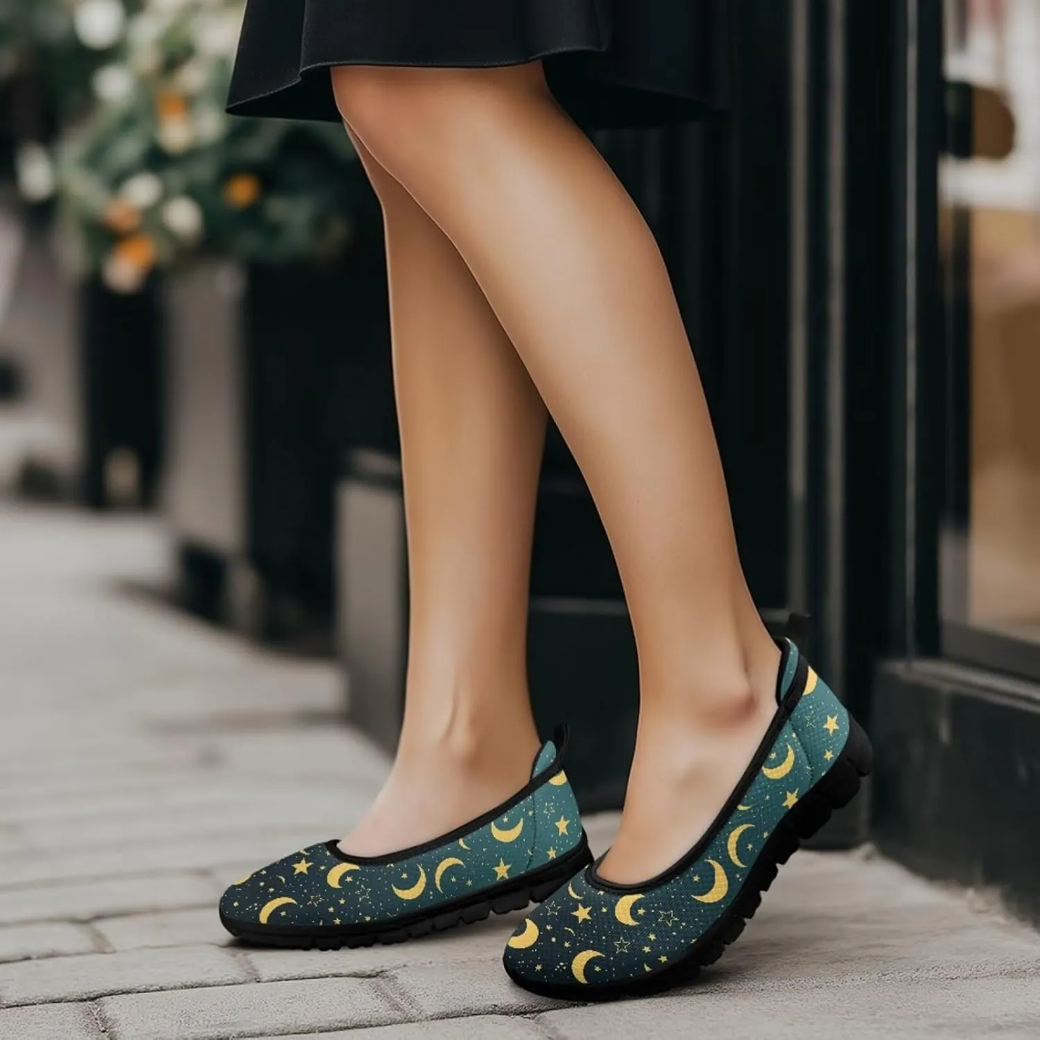 Howilath Slip on Shoes for Women Mesh Flats Shoes Walking Sneakers Fashion Loafers Shoes with EVA Sole