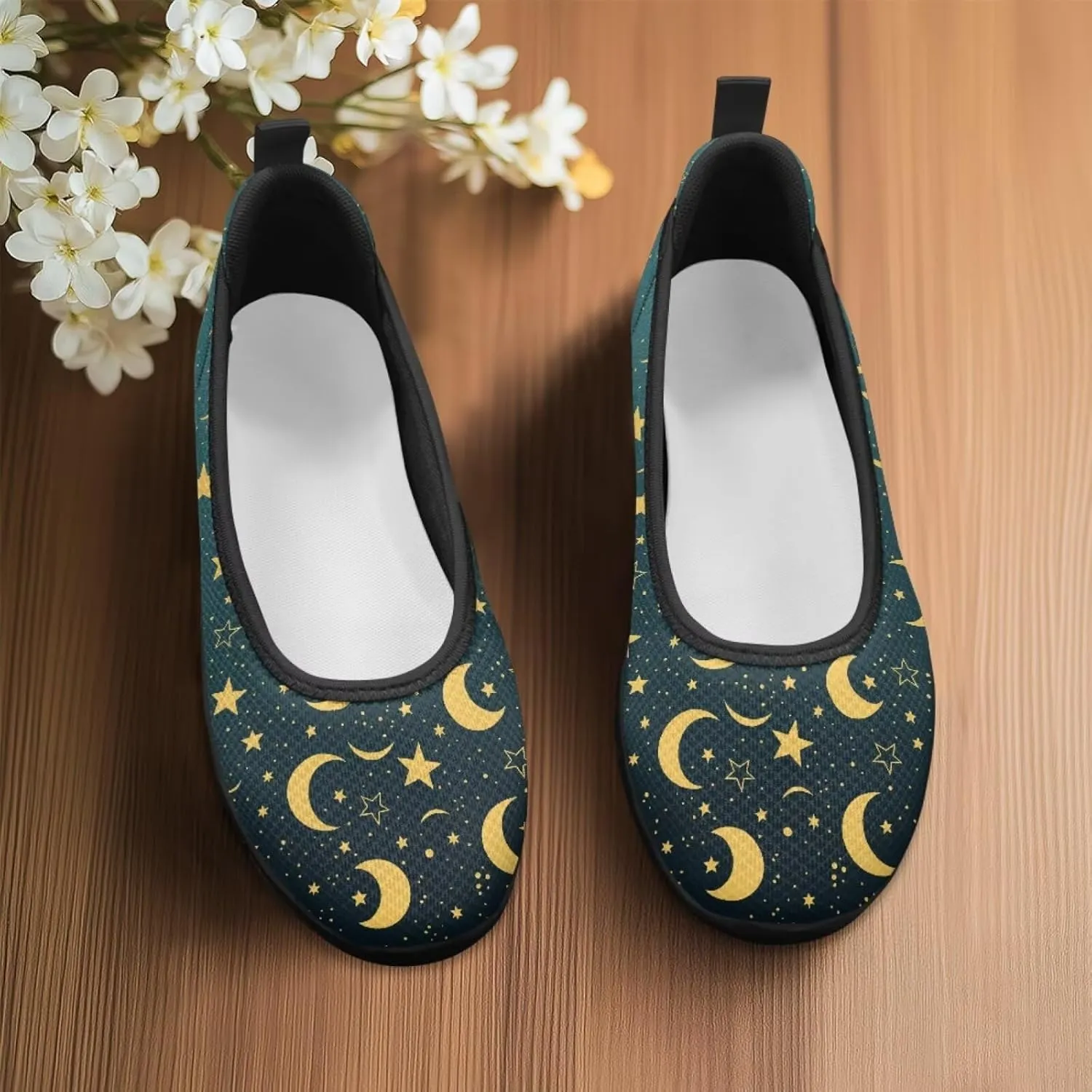 Howilath Slip on Shoes for Women Mesh Flats Shoes Walking Sneakers Fashion Loafers Shoes with EVA Sole