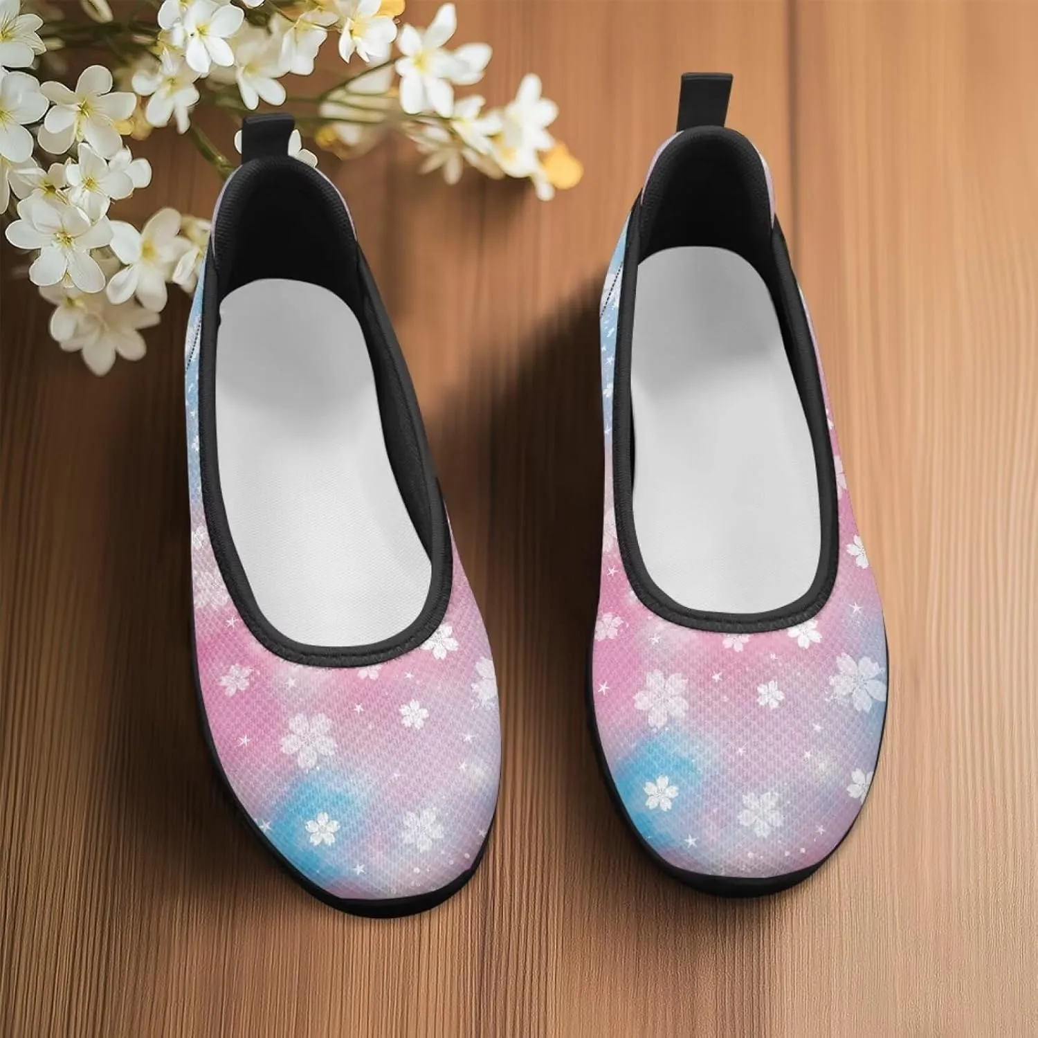 Howilath Slip on Shoes for Women Mesh Flats Shoes Walking Sneakers Fashion Loafers Shoes with EVA Sole
