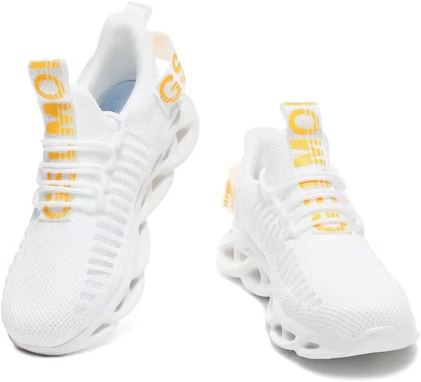 Jakcuz Women's Lace Up Walking Shoes Breathable Ultra Lightweight Sport Casual Ladies Girls Fashion Platform Sneakers