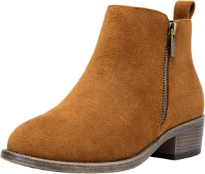 Jeossy Women's Ankle Boots, Classic Low Heeled Short Booties, Casual Comfortable Boots