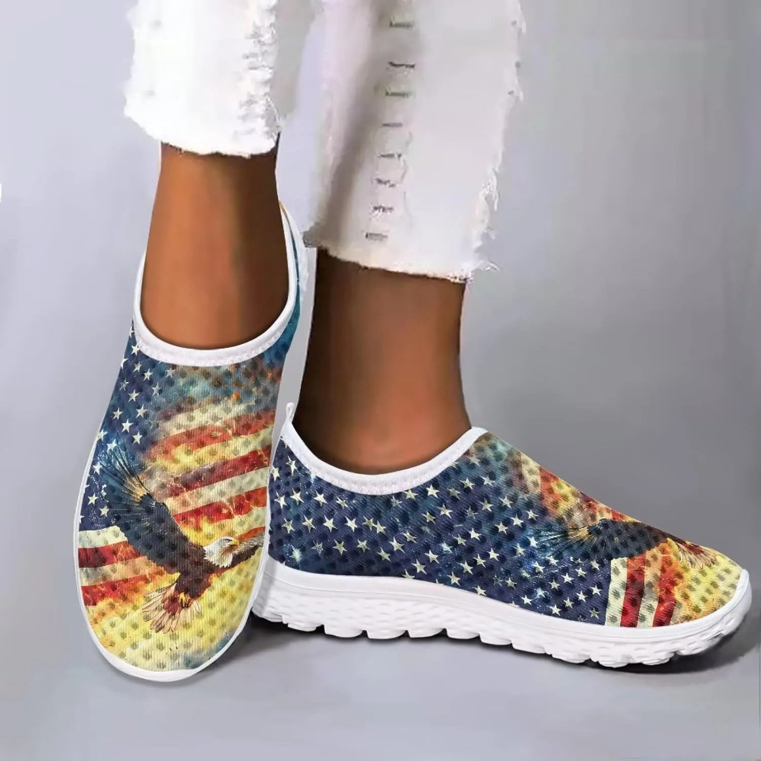 KEIAHUAN Trendy Running Shoes for Women Sneakers, Casual Lightweight Training Shoes Non-Slip Athletic Tennis Shoes