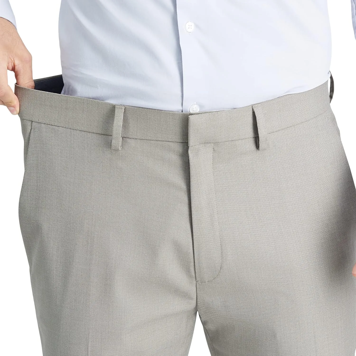 Kenneth Cole REACTION Men's Solid Performance Slim Fit Dress Pant