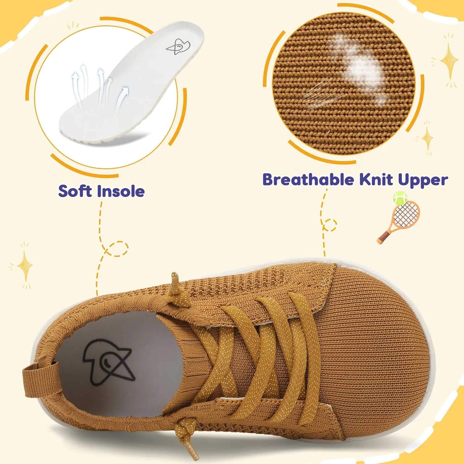 LeIsfIt Toddler Shoes Girls Boys Wide Shoes Kids Zero Drop Minimalist Sneakers Barefoot Slip on Tennis Sneakers
