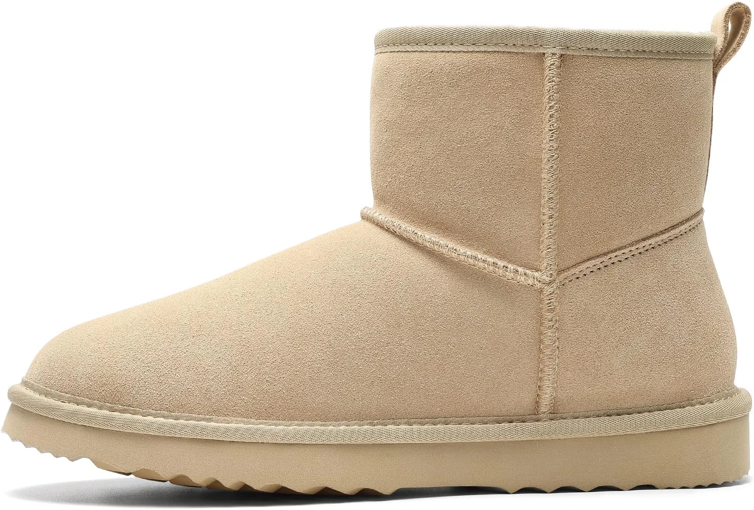 Litfun Suede Mini Boots for Women Winter Warm Fuzzy Boots Comfort Snow Boots with Fur Lined