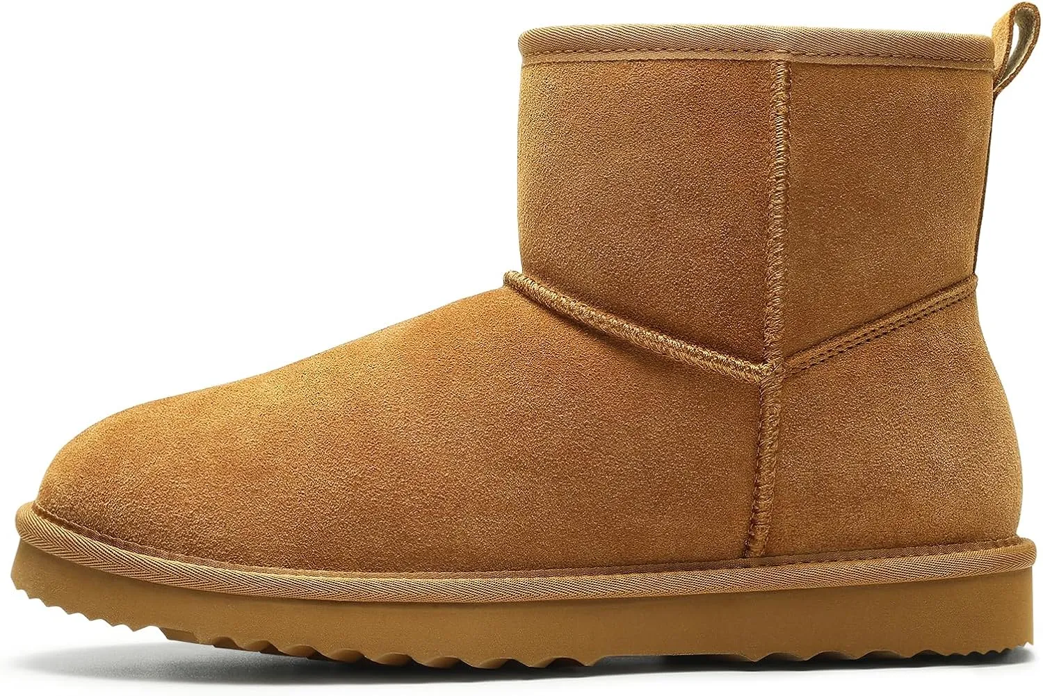 Litfun Suede Mini Boots for Women Winter Warm Fuzzy Boots Comfort Snow Boots with Fur Lined