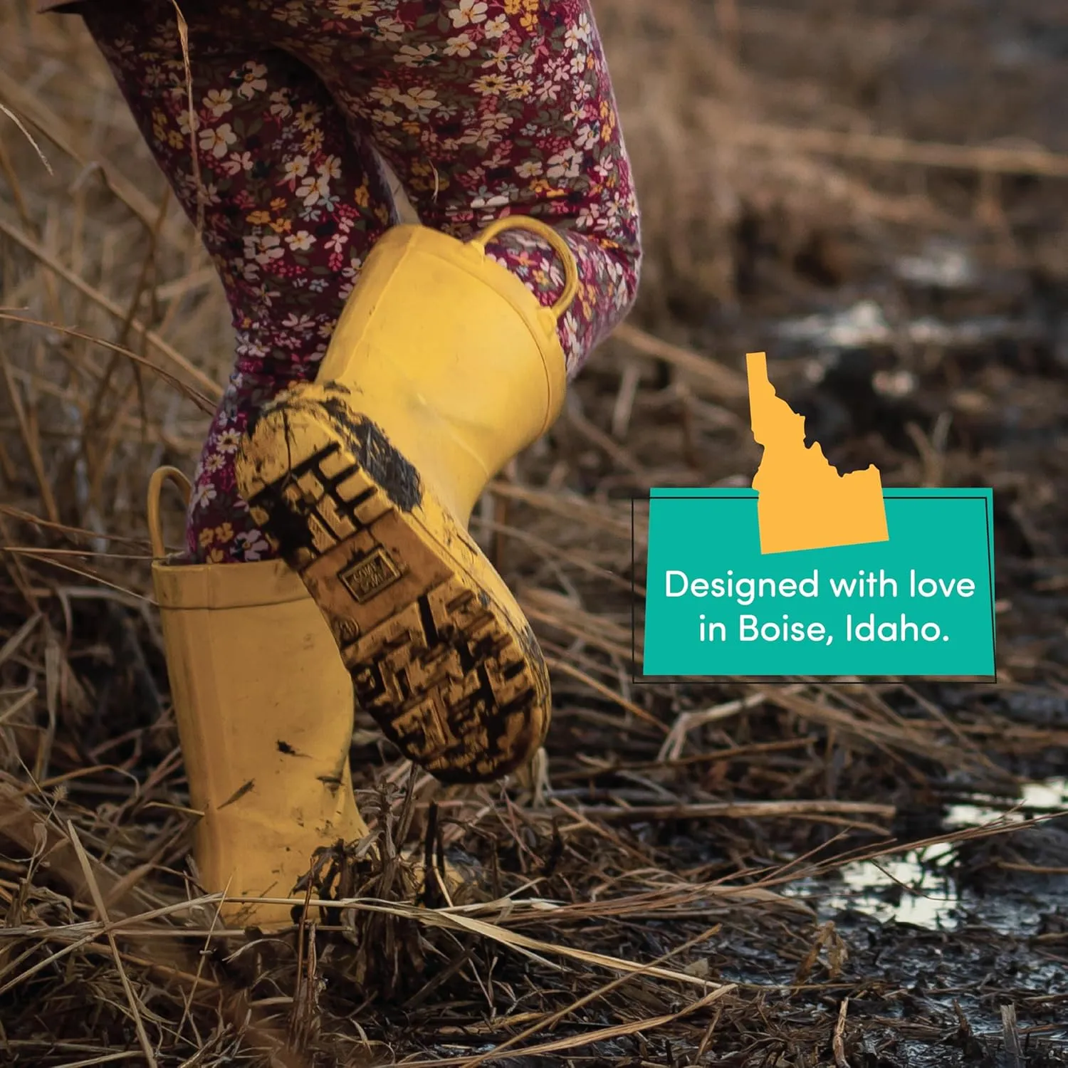 Lone Cone Premium Natural Rubber Rain Boots for Toddlers and Kids with Solid Design