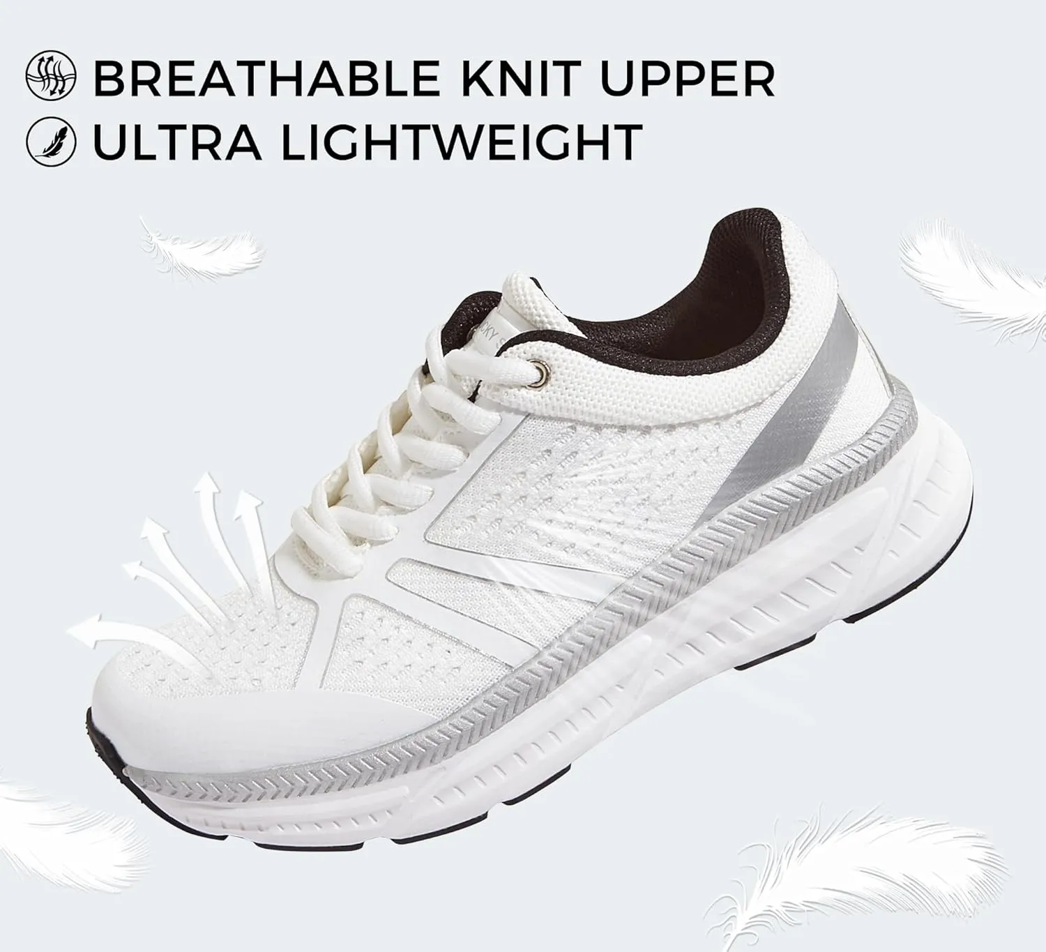 LUCKY STEP Women Walking Running Shoes Comfortable Hiking Shoes Breathable Non Slip Chunky Tennis Cross Training Workout Athletic Gym Sneakers